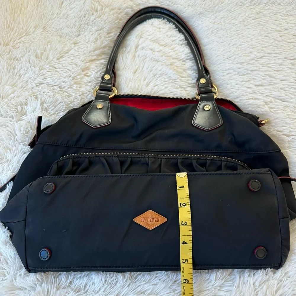 MZ WALLACE Jane Bedford Black Nylon Shoulder Tote Bag Travel Work Satchel